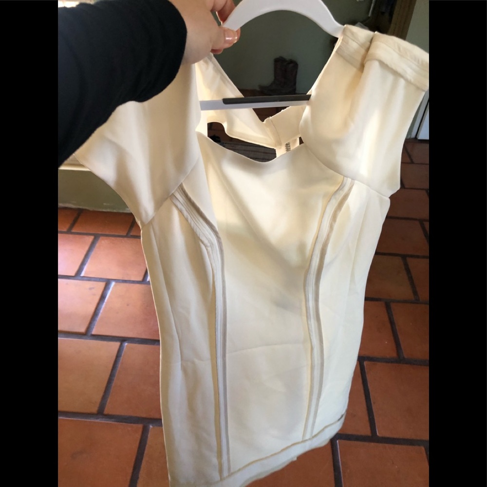 Rag & bone ivory dress leather bottom